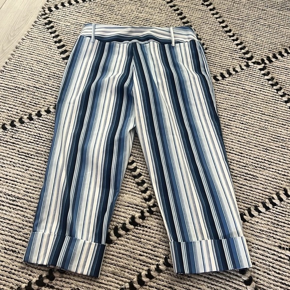 Mixit Stretch,Adorable & Slimming Vertical-Striped Cuffed & Cropped Pant,Size 10 - Picture 4 of 12